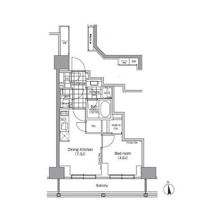 パークハビオ門前仲町の物件間取画像